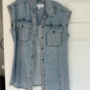 Frame Sleeveless Denim Shirt